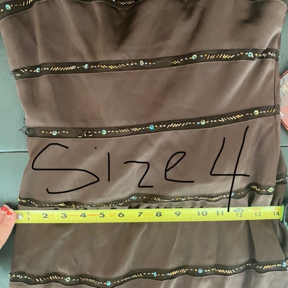 BCBG silk poly satin gown - Picture 7 of 7